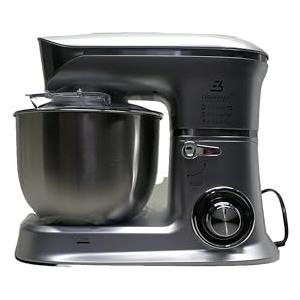 Eisenbach Professional | Potenza 2000W | Capacità 6.5L | 8 Velocità + Funzione Impasto | Robot da Cucina in Acciaio Inossidabile Argento/Metallico