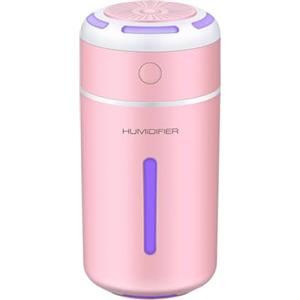 agnixnaf 230ML Diffusore di Oli Essenziali Umidificatore Aromaterapia Umidificatore Diffusore per Auto con Produzione di Nebbia di 35ml/H, Timer da 5 ore/10 ore, Design Della Luce Respirante (Rosa)