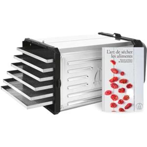 TRE SPADE Essiccatore alimentare ATACAMA PRO Deluxe, 6 vassoi in acciaio inox, 500W, Flusso orizzontale, Display digitale, Made in Italy, Per frutta verdura funghi e carne