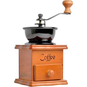 Whnbuij Mano da caffè Hand - Mills classici da caffè, smerigliatrice a manovella a mano | Grinder da caffè compatto in legno per uso domestico, macinino da caffè antico con impostazioni regolabili, mulino da