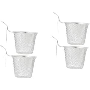Amosfun 4 Pz Colapasta in Acciaio Inossidabile Colapasta Caldo Colino Per Alimenti a Maglia Fine Spaghetti o Cestini Cestini Per Pentole Calde Riutilizzabili Schiumarola Silver