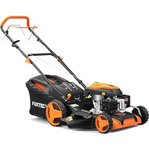 Fuxtec Tagliaerba a scoppio semovente FUXTEC RM5196 larghezza di taglio 51 cm, tosaerba a benzina con trazione motore a scoppio 196cc Easy Clean 4in1 6CV/4,4KW mulching / sacco raccoglierba 50L