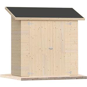 lecasettedilegno Casetta da giardino in legno per esterno 2Mq 200x100 20mm MADE IN ITALY mod. BERGAMO - casetta in legno, armadio rimessa attrezzi, deposito, box ideale per terrazzi e balconi (Con Pavimento)