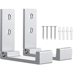 OHIYO Ganci da Parete Pieghevoli 2 Pezzi Ganci Pieghevoli Cuscinetto Carico 33lb/15kg Ganci Appendiabiti Pieghevoli con 4 Viti per Appendere Cappotto, Borse e Cappello (Argento)
