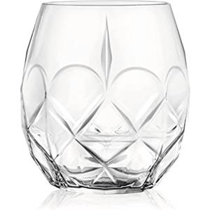 RCR Cristalleria Italiana S.p.a. Linea Alkemist | Bicchieri da Acqua in Vetro Moderni Set 6 Bicchieri di Cristallo da 38 Cl