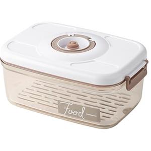 Springwillfly Contenitore sottovuoto per alimenti di grande capacità, con guarnizione a prova di perdite e compatibile con pompa a vuoto per una maggiore freschezza e durata nell'uso quotidiano (2,1 L)