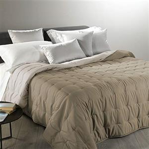 Caleffi 73938 Microfibra Mia Calduccia Coperta Mezza Stagione per Matrimoniale Letto, Tortora
