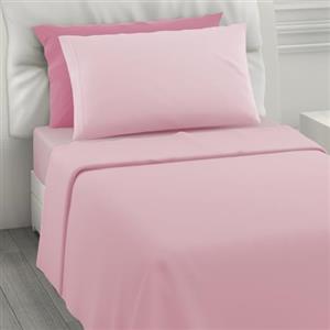 L'ANTICO ARCOLAIO - Lenzuola Letto Singolo 100% Cotone Completo con Federe Cuscini, Set Anallergico e Antiacaro, Colore Tinta Unita, Manifattura Made in Italy con Fibra Naturale