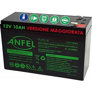 ANFEL BATTERIA ERMETICA AL PIOMBO 12 V 9 AH RICARICABILE, UPS, 150 X 66 X 95