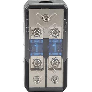Qqmora Blocco di Distribuzione dell'alimentazione, Scatola dei Fusibili Universale a 2 Vie 12 V a 24 V Ad Alta Resistenza per Amplificatore Stereo per Auto,Fusibile,staffa,interruttore automatico