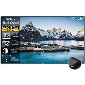 WUPRO Gallery Schermo di Proiezione Black Crystal ALR con Cornice Fissa 16:9, 4K Ultra HD, Montaggio a Parete, Compatibile con Proiettori ST/LT (Non UST), 120 Pollici