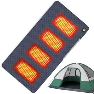Generic termico per sedile, 45 x 90 cm, alimentato tramite USB, scaldino elettrico portatile, tappetino riscaldante pieghevole, copertura termica ricaricabile, coperta portatile per viaggi, auto