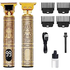 Generico Tagliacapelli Professionale Rasoio Elettrico Barba e Corpo Uomo - Regolabarba, Depilatore, Trimmer di Precisione e Rifinitore, Macchinetta per Capelli Senza Fili, 4 Pettini e Kit Pulizia
