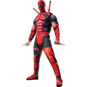 Rubie's Rubie, costume ufficiale Marvel Deadpool Deluxe, costume da adulto, taglia standard, Rosso/Nero