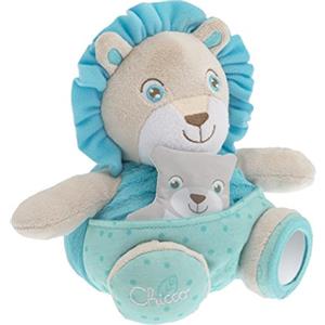 Chicco Pupazzo Leone Soft Cuddles - Morbido e Delicato, 0 m , con Specchietto e Pupazzetto Staccabile