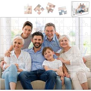 Uniqora Puzzle Personalizzato con Foto, Puzzle Personalizzati con 60/120/200/500/1000 pezzi, Oggetto in legno personalizzato con foto, Regali per Natale, matrimonio e compleanno, e per la famiglia (Stile 2)
