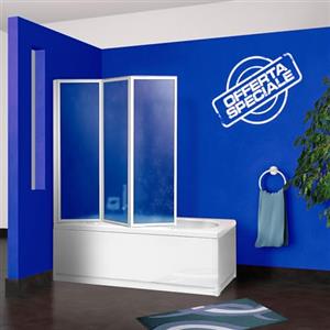 Generico Parete vasca da bagno a 3 ante reversibile cm.130