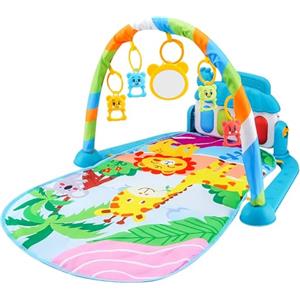 Raypontia 72x40x47cm Grande Palestrina Neonato, Palestre Per Bambini Tappetini Gioco, Bambini Palestrina Baby Piano Con Giocattoli Colorati, Palestra Extra-Large 5 In-1 Per 0-36 Mesi Neonato
