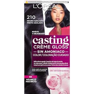 L'Oréal Paris Casting Creme Gloss Tinture per capelli 210 Nero Bluastro - 600 gr, Formula migliorata e facile da usare