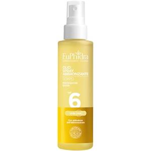 EUPHIDRA, Olio Spray Abbronzante SPF 6 Protezione Bassa, Olio Secco Non Unge con Attivatore di Melanina, Vitamina E e Tirosina, Per Pelli Scure o Già Abbronzate, Rapido Assorbimento