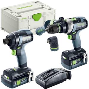 Festool Set di Cacciaviti e Punte TID 18 e TPC 18/4 - Avvitatori a Percussione a Batteria con Sistema di Comando Avanzato