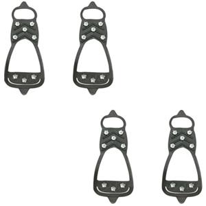 Generico Ramponi da Ghiaccio Antiscivolo 4 Pezzi Copriscarpe da Arrampicata Flessibili e Leggeri, Ramponcini per Scarpe 8 Denti per Neve e Ghiaccio, Accessori Sicuri per Escursionismo