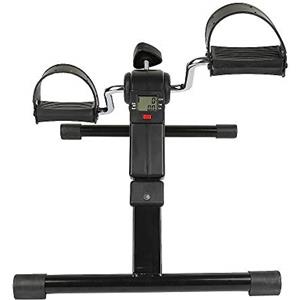 THINFAR Cyclette Pedaliera Cyclette Pieghevole, Mini Bike Esercizio Pedale per Il Recupero di Braccia e Gambe, Pedale della Bici con Monitor LCD, Resistenza Regolabile-37 * 50 * 23,5 cm,nero