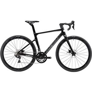 KABON Bici da strada carbonio, T800 Bici da strada 700C con trasmissione a 18 velocità,Manubrio integrato carbonio,Freni a disco bicicletta da corsa per uomini e donne (53cm, Nuovo Nero)