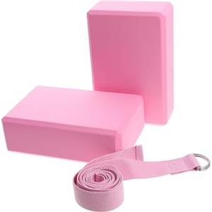 Gogogmee 1set Yoga Completo con Elastici e Mattoncini Kit Fitness per Stretching e Flessibilità Accessori Yoga per Esercizi Casa e Palestra
