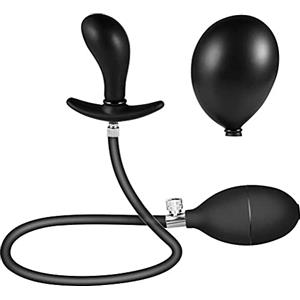 FJUJMLAN Plug in silicone gonfiabile multifunzionale con pompa e anello, doppie sfere in acciaio integrate per la stimolazione anale e vaginale, giocattoli sessuali per uomini e donne(Style-1)