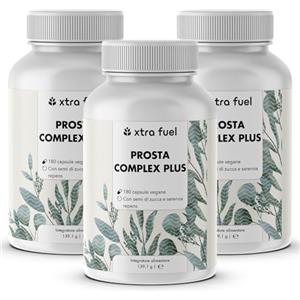 XTRA FUEL Prosta Plus Complex - 540 capsule ad alto dosaggio per la prostata - formula unica di semi di zucca, saw palmetto ed estratto di radice di ortica con zinco, vitamina E e selenio