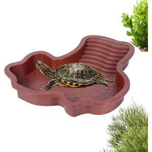 Generico Vaschetta Vasca per Tartarughe di Terra con Rampa‌,Vasca Piscina Vaschetta da Bagno per Tartarughe d'acqua, Laghetto Terrario Ciotola Accessori (#01)