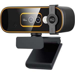 VBESTLIFE Webcam Full HD 1080p, Fotocamera per Computer USB di Riconoscimento Face With Wins Hello, Mic Microfono di Cancellazione del Rumore Intelligente, Messa a Fuoco Automatica,