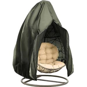 FANSU Copri Sedie per Sedia a Dondolo Sospesa, Copertura Sedie Giardino Esterno con Coulisse, Oxford-Tessuto Anti-UV Impermeabile Telo Protettivo per Balcone Patio (200x230cm 190D,Verde Oliva)