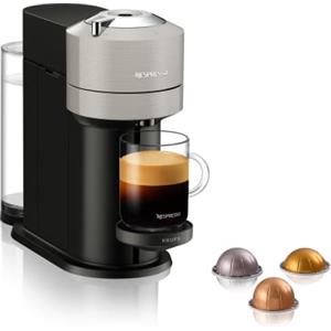 Nespresso Krups XN910B Vertuo Next Nespresso, Macchina del caffé, 30 secondi di riscaldamento dell'acqua, Spegnimento Automatico, Connettività Bluetooth e Wi-Fi, Argento