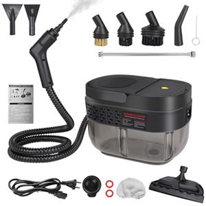 Utensy Pulitore a vapore da 2500 W con display digitale, pulitore a vapore ad alta pressione per la casa, pulitore a vapore a mano con accessori per divano, piastrelle, cucina e bagno, Steam Cleaner con