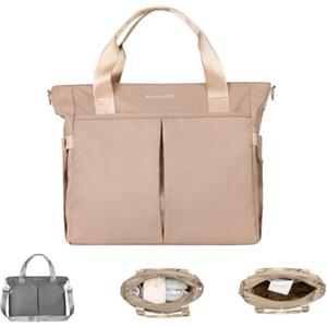 Kikka Boo Kikkaboo, borsa per pannolini Brielle, clip di fissaggio, impermeabile, tracolla, colori:beige