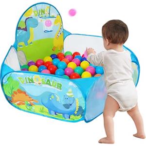 Generico Piscina Di Palline,Casetta Pieghevole Con Canestro Da Basket,Vasca di Palline Rinforzata dei Bambini - per Interno ed Esterno Compleanno Natale Ragazzi Ragazze Ringraziamento