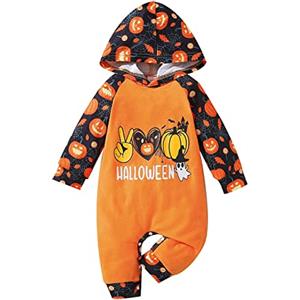 Generico Halloween Costume Neonato Zucca Carino Costumi Di Halloween Cappello Feste Party Carnevale Bambini Set Di Jumpsuit Neonato Unisex Vestito Da Carnevale Tuta Pagliaccetto Vestito Da Bambino