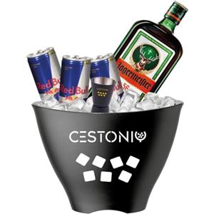 Gin Mare Jegermeister Confezione Box Regalo per gli amanti dello JegerBomb! Kit con Amaro, Redbull e Accessori! (Jagermeister Cestonic)