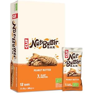 CLIF Bar CLIF Nut Butter Bar | Barretta Proteica con 7g di Proteine Vegetali | Peanut Butter | Snack Bar Biologiche | 12 x 50 g