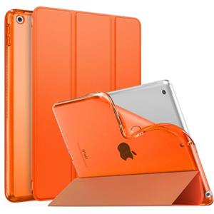 MoKo Cover per Nuovo iPad 10,2" iPad 9a generazione 2021/8a/7a Gen. 2022/2019, Custodia Ultra Sottile Leggero Tri-fold Auto Sveglia/Sonno con Retro Semi-trasparente in TPU, Arancione