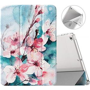 MoKo Custodia per iPad di 9a/8a/7a generazione (2021/2020/2019), cover posteriore in morbido TPU traslucido smerigliato, custodia protettiva sottile con supporto per iPad 10,2", accensione e