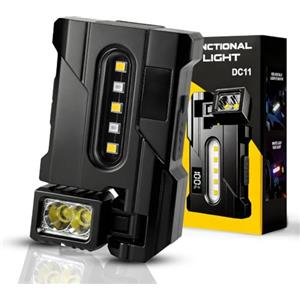 Aolso Mini Torcia LED Ricaricabile, EDC Torcia Portachiavi 500 Lumen, 270° Ruotabile, Magnetica Torcia Tascabile, Lampada a Clip, Impermeabile, per Campeggio, Escursionismo ed Emergenze