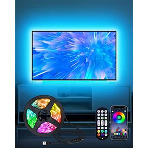 Daymeet - Striscia LED per TV, retroilluminazione TV, 3 m, USB, per monitor TV da 32 a 60 pollici, luci RGB che cambiano colore