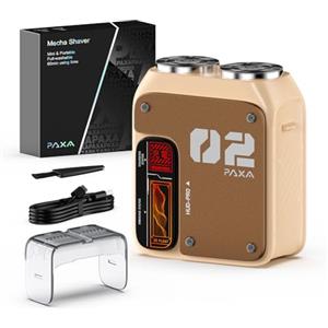 PAXA T01 Rasoio Elettrico Barba,Mini Rasoio Elettrico,9000 Rpm,Ipx7,Da Viaggio Umido E Asciutto,Testina Rotante,Ricaricabile Usb-C,Senza Fili, Ideale Per Casa, Auto E Viaggio,Giallo