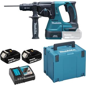 Makita DHR243RTJ - Martillo ligero 24mm 18V litio 5,0 Ah makpac