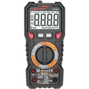 Habotest Multimetro digitale con torcia HT118C, True RMS, NCV, test batteria
