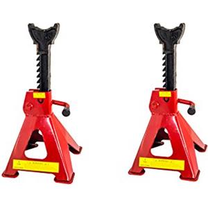 GrecoShop Cavalletti per Auto, Moto e Camper, Cric Auto, Altezza Regolabile, 3T
