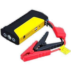 MF artSHOP Avviatore di Emergenza Portatile 15000 mAh, Booster Avviamento Auto Benzina Diesel 12V, Power Bank USB con Torcia LED, Impermeabile IP67, Giallo e Nero